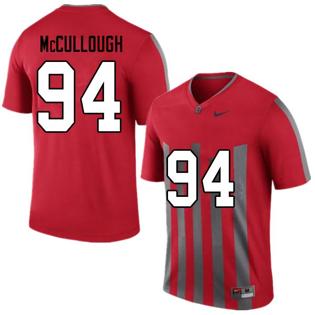 Roen McCullough Ohio State Buckeyes Men's NCAA #94 Nike Throwback Red College Stitched Football Jersey BVJ1056NC